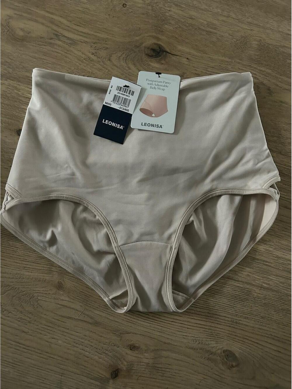 Leonisa Post Surgical Compression Panties Adjustable Belly Wrap Nude Sz Medium
